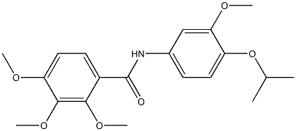 2,3,4-trimethoxy-N-(3-methoxy-4-propan-2-yloxyphenyl)benzamide 구조식 이미지