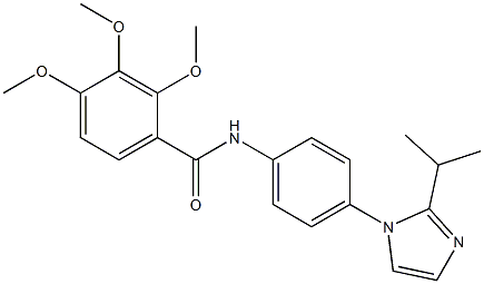 2,3,4-trimethoxy-N-[4-(2-propan-2-ylimidazol-1-yl)phenyl]benzamide 구조식 이미지