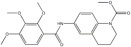 methyl 6-[(2,3,4-trimethoxybenzoyl)amino]-3,4-dihydro-2H-quinoline-1-carboxylate Structure