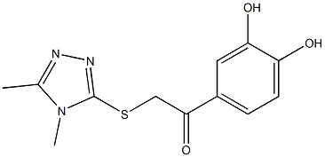 1-(3,4-dihydroxyphenyl)-2-[(4,5-dimethyl-1,2,4-triazol-3-yl)sulfanyl]ethanone 구조식 이미지