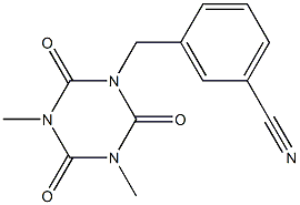 3-[(3,5-dimethyl-2,4,6-trioxo-1,3,5-triazinan-1-yl)methyl]benzonitrile 구조식 이미지