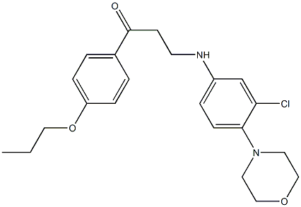 3-(3-chloro-4-morpholin-4-ylanilino)-1-(4-propoxyphenyl)propan-1-one Structure
