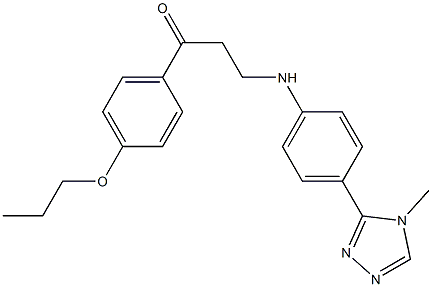 3-[4-(4-methyl-1,2,4-triazol-3-yl)anilino]-1-(4-propoxyphenyl)propan-1-one 구조식 이미지