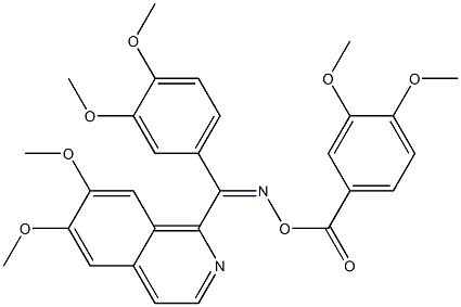 [(Z)-[(6,7-dimethoxyisoquinolin-1-yl)-(3,4-dimethoxyphenyl)methylidene]amino] 3,4-dimethoxybenzoate Structure