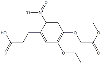 3-[5-ethoxy-4-(2-methoxy-2-oxoethoxy)-2-nitrophenyl]propanoic acid 구조식 이미지