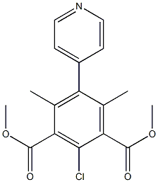 dimethyl 2-chloro-4,6-dimethyl-5-pyridin-4-ylbenzene-1,3-dicarboxylate Structure