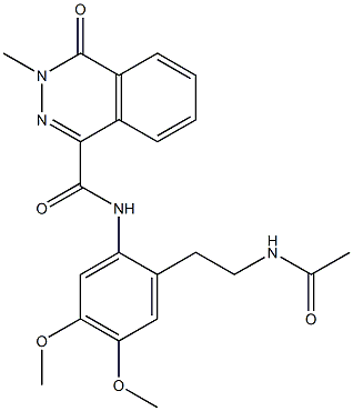 N-[2-(2-acetamidoethyl)-4,5-dimethoxyphenyl]-3-methyl-4-oxophthalazine-1-carboxamide 구조식 이미지