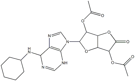 [6-acetyloxy-2-[6-(cyclohexylamino)-3,6-dihydropurin-9-yl]-5-oxo-3,3a,6,6a-tetrahydro-2H-furo[3,2-b]furan-3-yl] acetate Structure