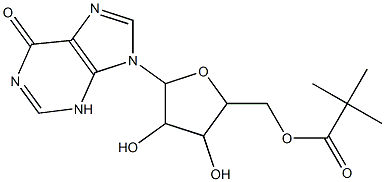 [3,4-dihydroxy-5-(6-oxo-3H-purin-9-yl)oxolan-2-yl]methyl 2,2-dimethylpropanoate 구조식 이미지