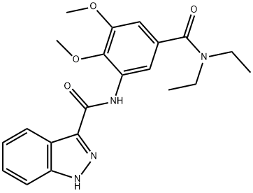 N-[5-(diethylcarbamoyl)-2,3-dimethoxyphenyl]-1H-indazole-3-carboxamide Structure