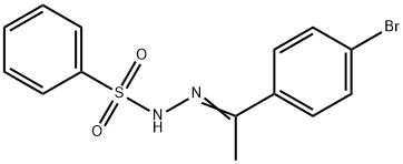 N-[(E)-1-(4-bromophenyl)ethylideneamino]benzenesulfonamide Structure