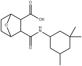 2-[(3,3,5-trimethylcyclohexyl)carbamoyl]-7-oxabicyclo[2.2.1]heptane-3-carboxylic acid Structure