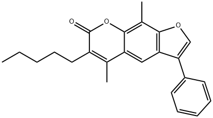 5,9-dimethyl-6-pentyl-3-phenylfuro[3,2-g]chromen-7-one Structure