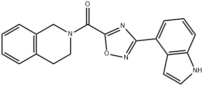 3,4-dihydro-1H-isoquinolin-2-yl-[3-(1H-indol-4-yl)-1,2,4-oxadiazol-5-yl]methanone Structure