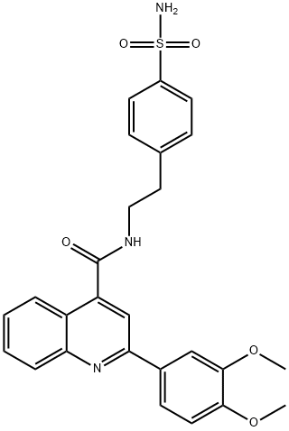 2-(3,4-dimethoxyphenyl)-N-[2-(4-sulfamoylphenyl)ethyl]quinoline-4-carboxamide Structure