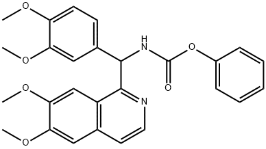 phenyl N-[(6,7-dimethoxyisoquinolin-1-yl)-(3,4-dimethoxyphenyl)methyl]carbamate Structure