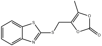 4-(1,3-benzothiazol-2-ylsulfanylmethyl)-5-methyl-1,3-dioxol-2-one 구조식 이미지