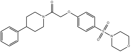 2-(4-morpholin-4-ylsulfonylphenoxy)-1-(4-phenylpiperidin-1-yl)ethanone 구조식 이미지