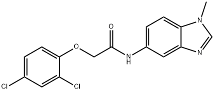 2-(2,4-dichlorophenoxy)-N-(1-methylbenzimidazol-5-yl)acetamide Structure
