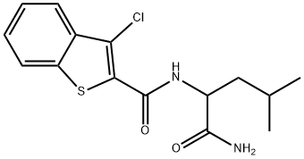 N-(1-amino-4-methyl-1-oxopentan-2-yl)-3-chloro-1-benzothiophene-2-carboxamide Structure