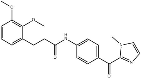 3-(2,3-dimethoxyphenyl)-N-[4-(1-methylimidazole-2-carbonyl)phenyl]propanamide 구조식 이미지