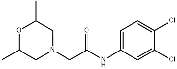 N-(3,4-dichlorophenyl)-2-(2,6-dimethylmorpholin-4-yl)acetamide 구조식 이미지