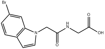 2-[[2-(6-bromoindol-1-yl)acetyl]amino]acetic acid Structure