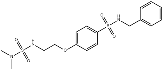 N-benzyl-4-[2-(dimethylsulfamoylamino)ethoxy]benzenesulfonamide 구조식 이미지