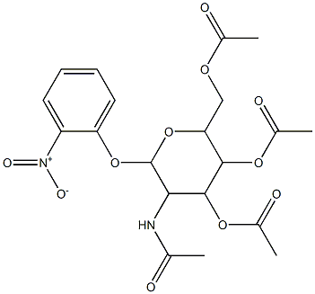 [5-acetamido-3,4-diacetyloxy-6-(2-nitrophenoxy)oxan-2-yl]methyl acetate Structure