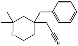 2-(4-benzyl-2,2-dimethyloxan-4-yl)acetonitrile Structure