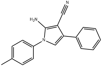 2-amino-1-(4-methylphenyl)-4-phenylpyrrole-3-carbonitrile Structure