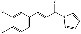 (E)-3-(3,4-dichlorophenyl)-1-pyrazol-1-ylprop-2-en-1-one 구조식 이미지