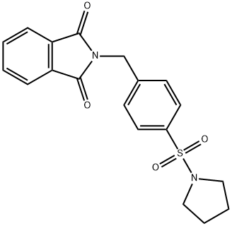 2-[(4-pyrrolidin-1-ylsulfonylphenyl)methyl]isoindole-1,3-dione 구조식 이미지