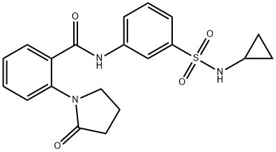 N-[3-(cyclopropylsulfamoyl)phenyl]-2-(2-oxopyrrolidin-1-yl)benzamide Structure