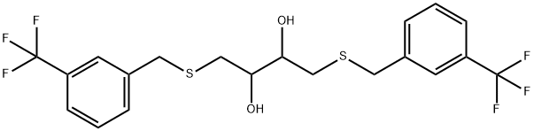 1,4-bis[[3-(trifluoromethyl)phenyl]methylsulfanyl]butane-2,3-diol 구조식 이미지