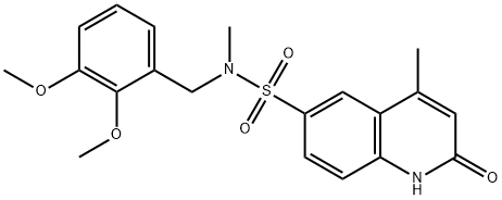 N-[(2,3-dimethoxyphenyl)methyl]-N,4-dimethyl-2-oxo-1H-quinoline-6-sulfonamide Structure