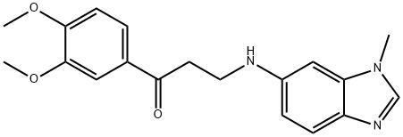 1-(3,4-dimethoxyphenyl)-3-[(3-methylbenzimidazol-5-yl)amino]propan-1-one Structure