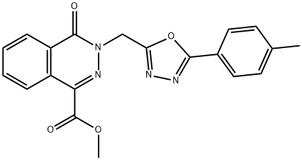 methyl 3-[[5-(4-methylphenyl)-1,3,4-oxadiazol-2-yl]methyl]-4-oxophthalazine-1-carboxylate Structure