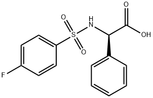 (2R)-2-[(4-fluorophenyl)sulfonylamino]-2-phenylacetic acid 구조식 이미지