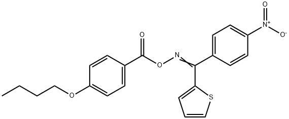 [(Z)-[(4-nitrophenyl)-thiophen-2-ylmethylidene]amino] 4-butoxybenzoate 구조식 이미지