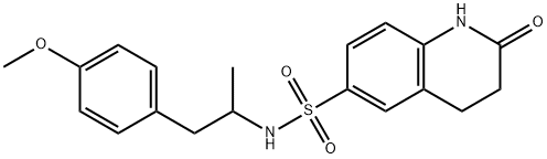 N-[1-(4-methoxyphenyl)propan-2-yl]-2-oxo-3,4-dihydro-1H-quinoline-6-sulfonamide Structure