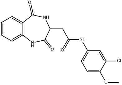 N-(3-chloro-4-methoxyphenyl)-2-(2,5-dioxo-3,4-dihydro-1H-1,4-benzodiazepin-3-yl)acetamide Structure