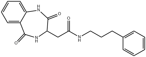 2-(2,5-dioxo-3,4-dihydro-1H-1,4-benzodiazepin-3-yl)-N-(3-phenylpropyl)acetamide Structure