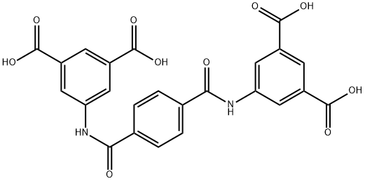 5-[[4-[(3,5-dicarboxyphenyl)carbamoyl]benzoyl]amino]benzene-1,3-dicarboxylic acid Structure