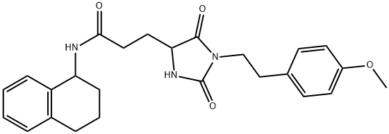 3-[1-[2-(4-methoxyphenyl)ethyl]-2,5-dioxoimidazolidin-4-yl]-N-(1,2,3,4-tetrahydronaphthalen-1-yl)propanamide Structure