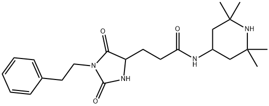 3-[2,5-dioxo-1-(2-phenylethyl)imidazolidin-4-yl]-N-(2,2,6,6-tetramethylpiperidin-4-yl)propanamide Structure