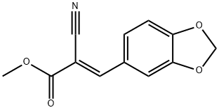 methyl (E)-3-(1,3-benzodioxol-5-yl)-2-cyanoprop-2-enoate Structure