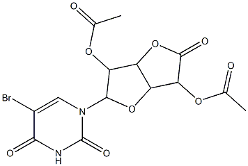 [6-acetyloxy-2-(5-bromo-2,4-dioxopyrimidin-1-yl)-5-oxo-3,3a,6,6a-tetrahydro-2H-furo[3,2-b]furan-3-yl] acetate 구조식 이미지