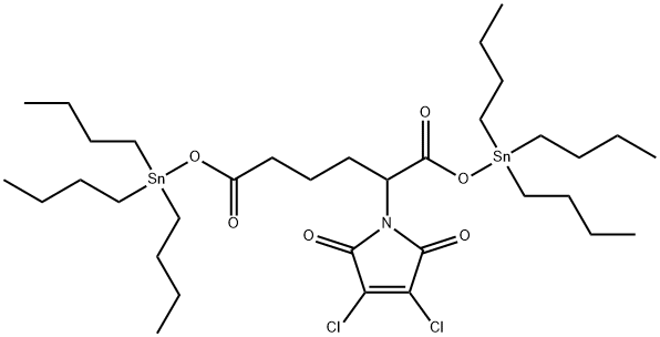 bis(tributylstannyl) 2-(3,4-dichloro-2,5-dioxopyrrol-1-yl)hexanedioate Structure