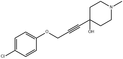 4-[3-(4-chlorophenoxy)prop-1-ynyl]-1-methylpiperidin-4-ol Structure